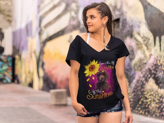 ULTRABASIC T-Shirt Col V Femme My Only Sunshine - Caniche - Chemise Vintage