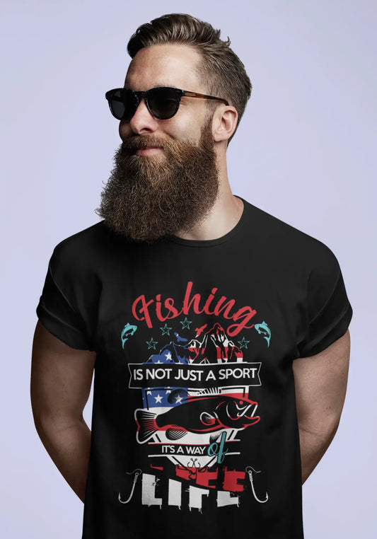 ULTRABASIC Men's T-Shirt Fishing is not Just a Sport It's Way of LIfe - Fisherman Tee Shirt