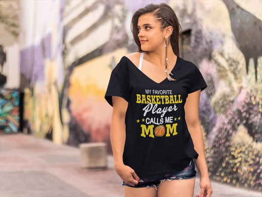ULTRABASIC T-Shirt Femme Mon Joueur de Basket-Ball Préféré M'appelle Maman - T-Shirt à Manches Courtes Hauts