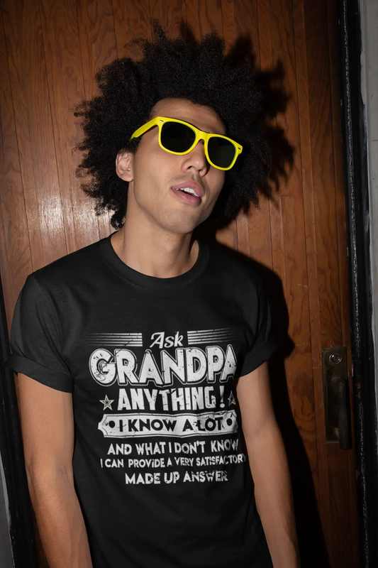 ULTRABASIC Men's T-Shirt Ask Grandpa Anything - Funny Grandfather Tee Shirt