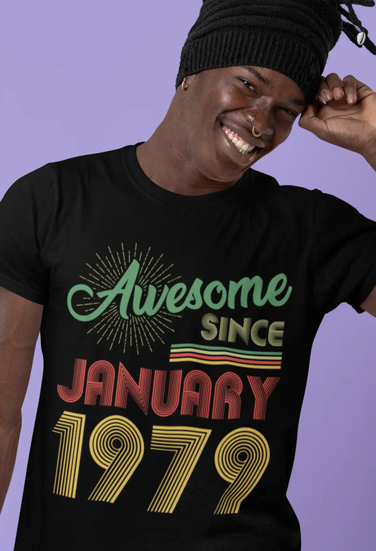 ULTRABASIC Men's T-Shirt Awesome Since January 1979 - Gift for 42nd Birthday Tee Shirt