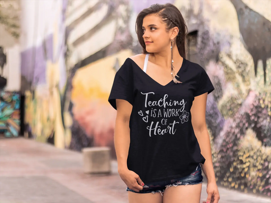T-shirt ULTRABASIC pour femmes, l'enseignement est une œuvre de cœur - T-shirt à manches courtes