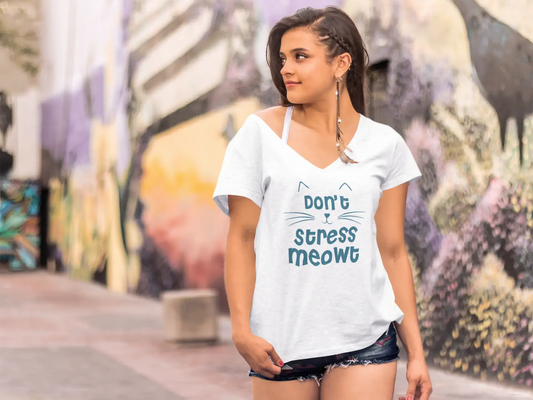 T-Shirt ULTRABASIC pour femmes, Don't Stress Meowt, drôle, amoureux des chatons