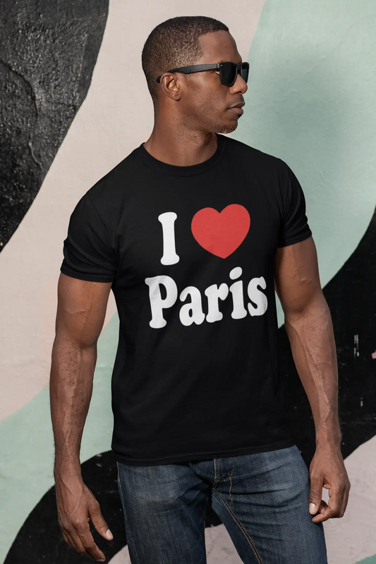T-shirt homme noir I Love Paris ONE IN THE CITY 00192