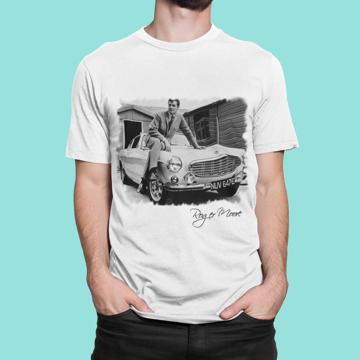 Roger Moore Car, t Shirt Homme, Roger Moore, Cadeau Homme