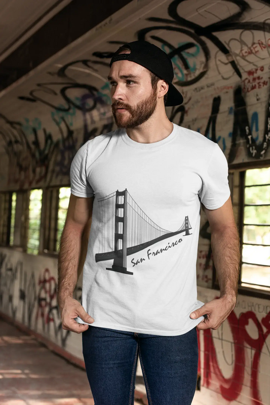 Golden Gate Bridge de San Francisco t-shirts hommes, T-Shirt à manches courtes, T-Shirt, T-Shirt en coton pour hommes 00182