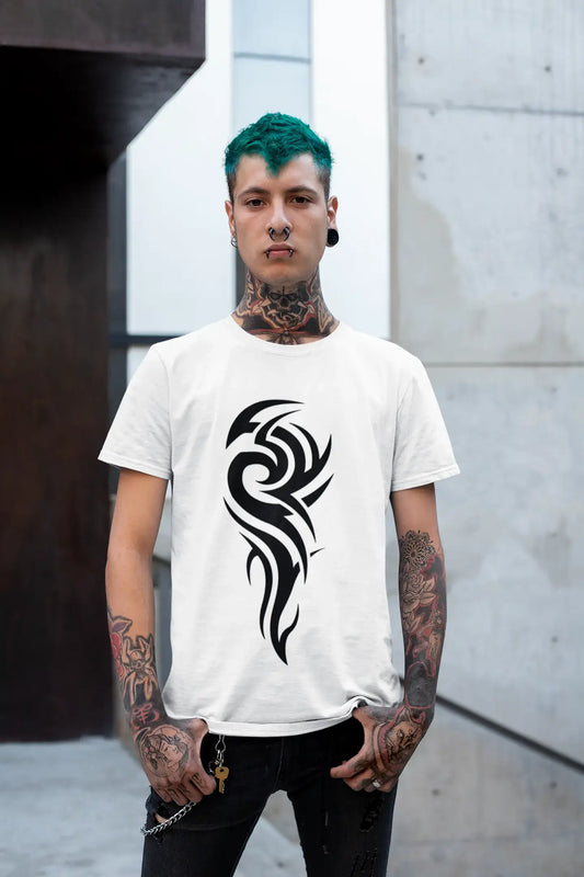 Maori Tribal Tattoo 2, T-shirt blanc homme, 100% coton col rond 00162
