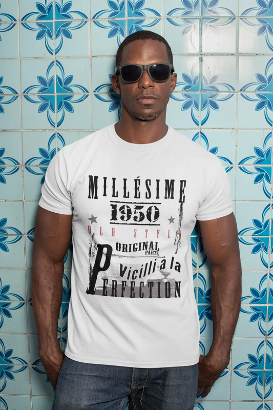1950,birthday gifts for him,birthday t-shirts,Men's Short Sleeve Round Neck T-shirt , FR Vintage White Men's 00135