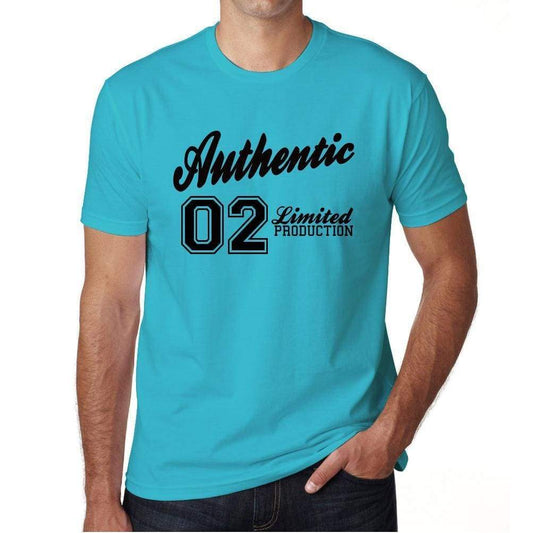 02, Authentic, Blue, Men's Short Sleeve Round Neck T-shirt 00122 - ultrabasic-com