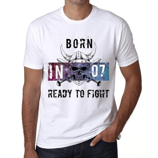 07, Ready to Fight, Men's T-shirt, White, Birthday Gift 00387 - ultrabasic-com