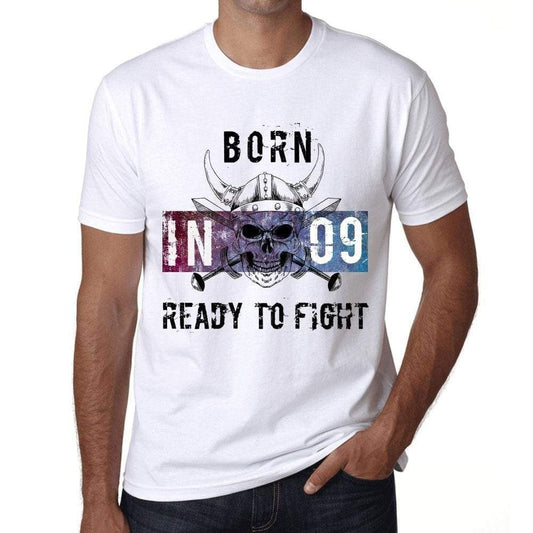 09, Ready to Fight, Men's T-shirt, White, Birthday Gift 00387 - ultrabasic-com