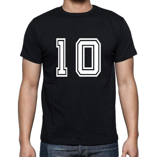 10 Numbers Black Men's Short Sleeve Round Neck T-shirt 00116 - ultrabasic-com