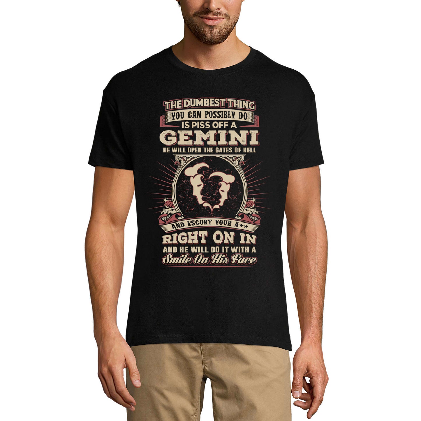 T-Shirt ULTRABASIC pour hommes, chose la plus stupide - Piss of a Gemini - Chemise d'anniversaire du zodiaque