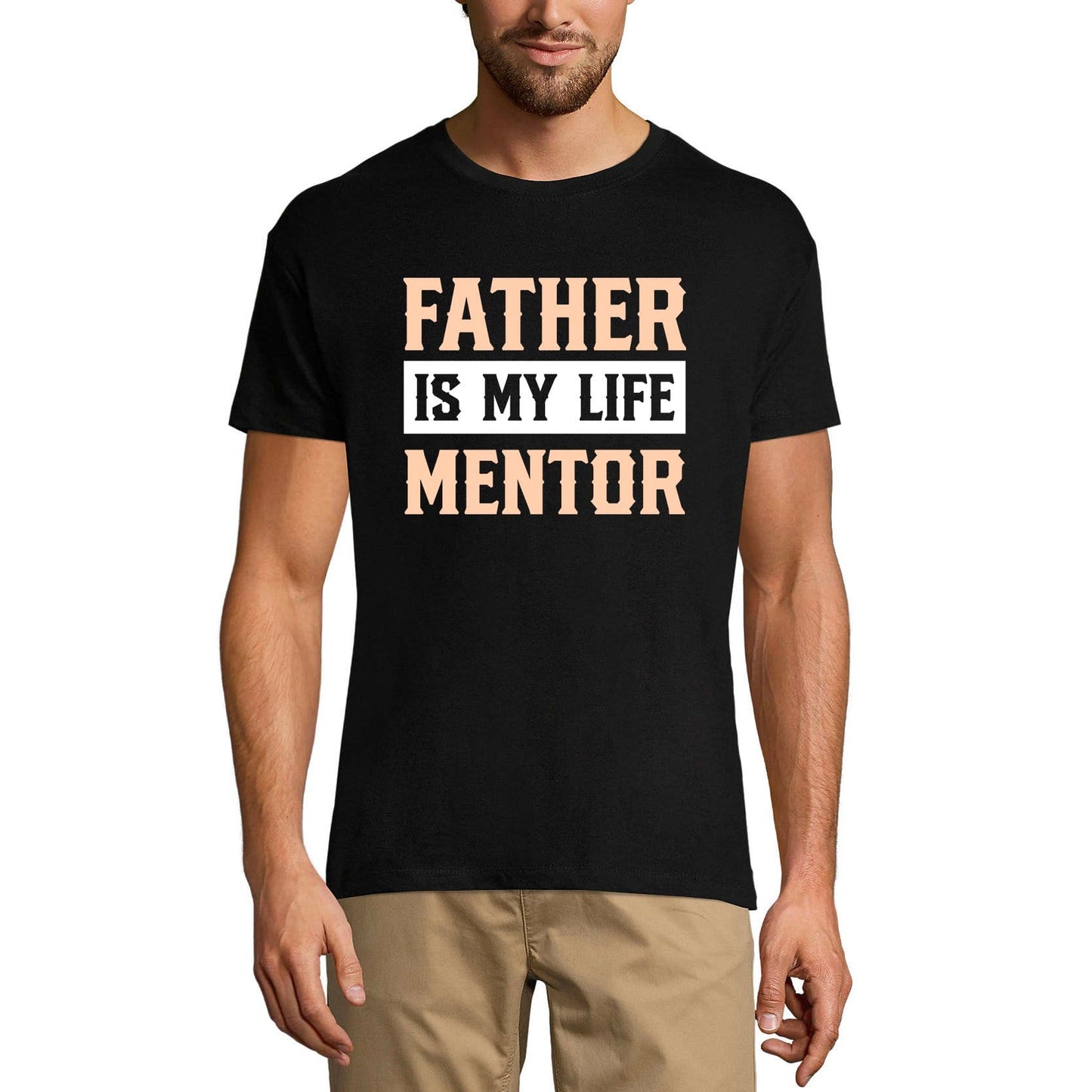 ULTRABASIC Men's T-Shirt Father Is My Life Mentor - Funny Gift for Son