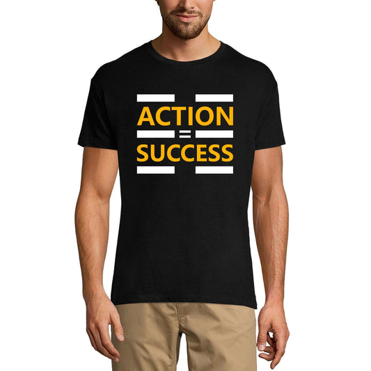 ULTRABASIC Graphic Men's T-Shirt Action Is Equal Success - Inspirational Work Shirt