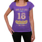 18, Born to be Free Since 18 Womens T shirt Purple Birthday Gift 00534 - ultrabasic-com