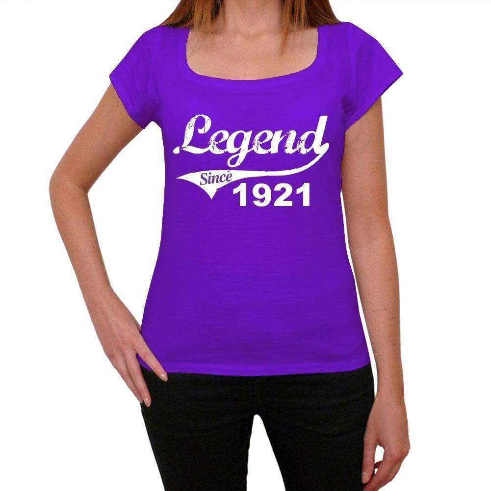 1921, Legend Since Womens T shirt Purple Birthday Gift 00131 - ultrabasic-com