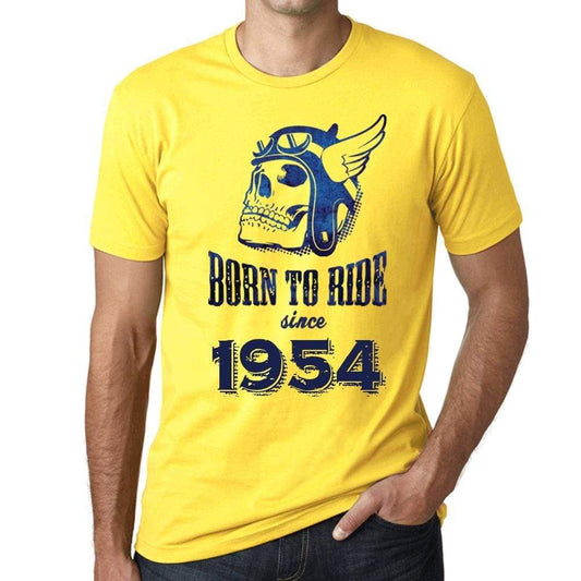 1954, Born to Ride Since 1954 Men's T-shirt Yellow Birthday Gift 00496 ultrabasic-com.myshopify.com