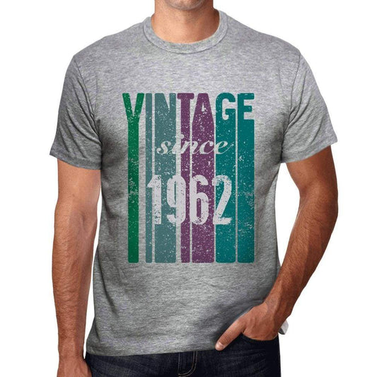 1962, Vintage Since 1962 Men's T-shirt Grey Birthday Gift 00504 00504 - ultrabasic-com