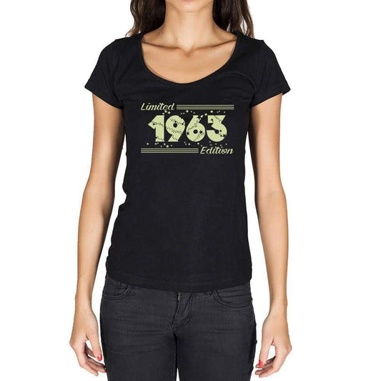 1963 Limited Edition Star, Women's T-shirt, Black, Birthday Gift 00383 - ultrabasic-com