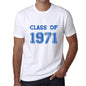 1971, Class of, white, Men's Short Sleeve Round Neck T-shirt 00094 - ultrabasic-com