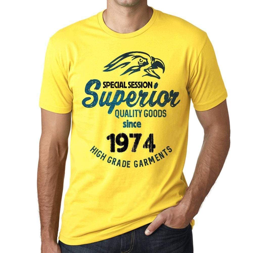 1974, Special Session Superior Since 1974 Mens T-shirt Yellow Birthday Gift 00526 - ultrabasic-com