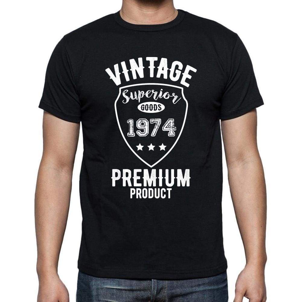 1974 Vintage superior, black, Men's Short Sleeve Round Neck T-shirt 00102 - ultrabasic-com