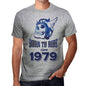 1979, Born to Ride Since 1979 Men's T-shirt Grey Birthday Gift 00495 - ultrabasic-com