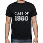 1980, Class of, black, Men's Short Sleeve Round Neck T-shirt 00103 - ultrabasic-com