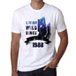1988, Living Wild Since 1988 Men's T-shirt White Birthday Gift 00508 - ultrabasic-com