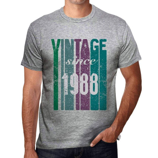 1988, Vintage Since 1988 Men's T-shirt Grey Birthday Gift 00504 00504 - ultrabasic-com