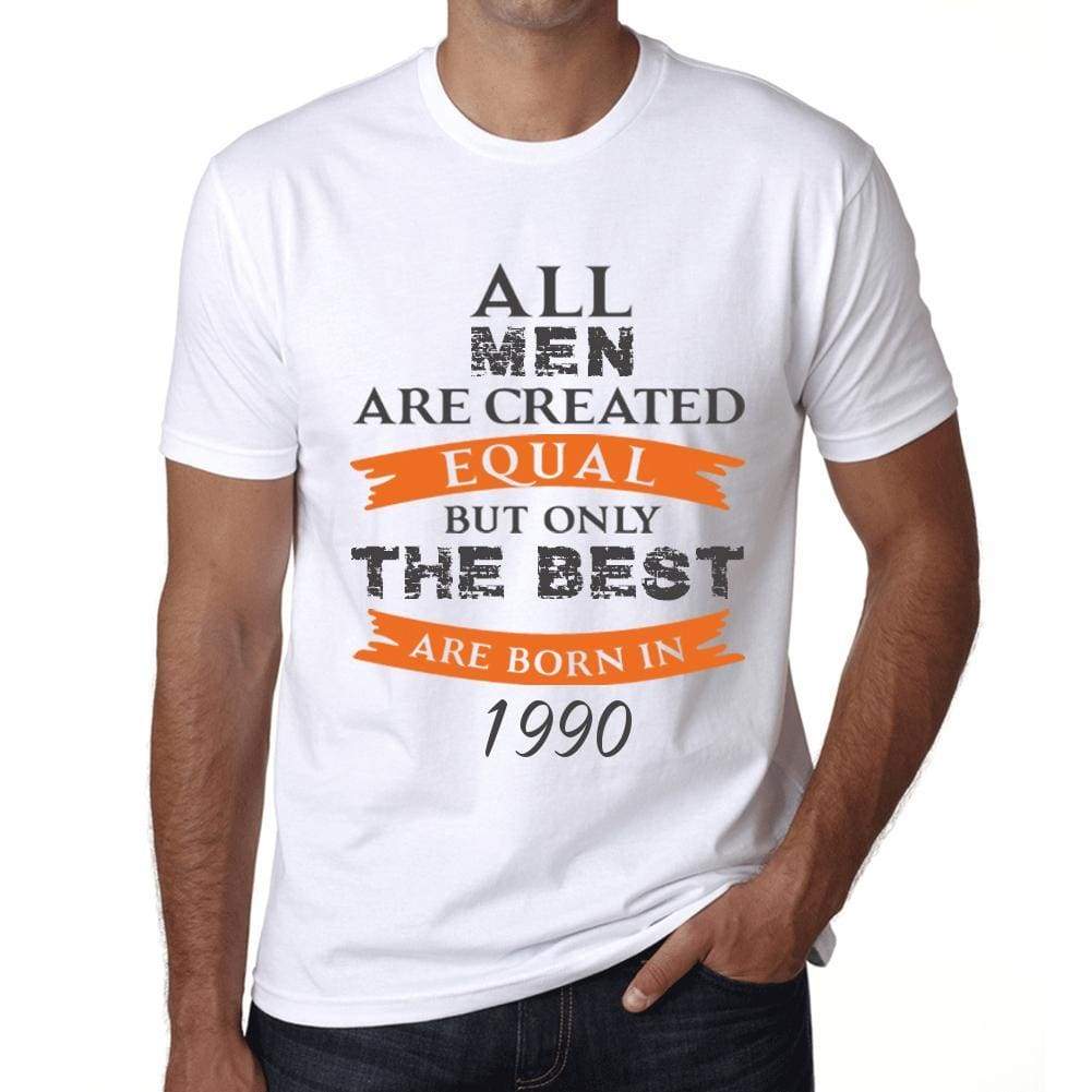 1990 Only The Best Are Born In 1990 Mens T-Shirt White Birthday Gift 00510 - White / Xs - Casual