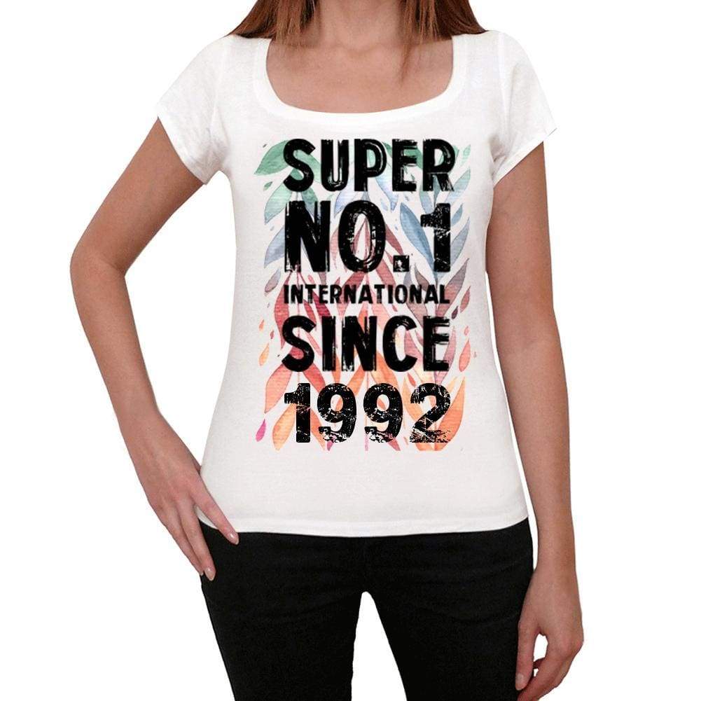 1992 Super No.1 Since 1992 Womens T-Shirt White Birthday Gift 00505 - White / Xs - Casual