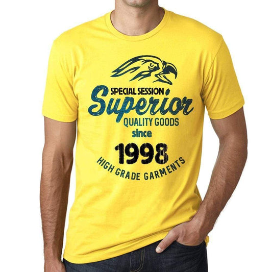 1998 Special Session Superior Since 1998 Mens T-Shirt Yellow Birthday Gift 00526 - Yellow / Xs - Casual