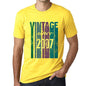 2007 Vintage Since 2007 Mens T-Shirt Yellow Birthday Gift 00517 - Yellow / Xs - Casual