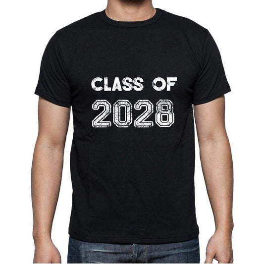 2028 Class Of Black Mens Short Sleeve Round Neck T-Shirt 00103 - Black / S - Casual