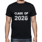 2028 Class Of Black Mens Short Sleeve Round Neck T-Shirt 00103 - Black / S - Casual