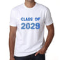 2029 Class Of White Mens Short Sleeve Round Neck T-Shirt 00094 - White / S - Casual