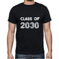2030 Class Of Black Mens Short Sleeve Round Neck T-Shirt 00103 - Black / S - Casual