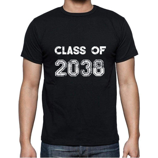 2038 Class Of Black Mens Short Sleeve Round Neck T-Shirt 00103 - Black / S - Casual