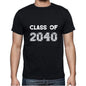 2040 Class Of Black Mens Short Sleeve Round Neck T-Shirt 00103 - Black / S - Casual