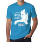 2041 Living Wild Since 2041 Mens T-Shirt Blue Birthday Gift 00499 - Blue / X-Small - Casual