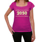2050 Limited Edition Star Womens T-Shirt Pink Birthday Gift 00384 - Pink / Xs - Casual