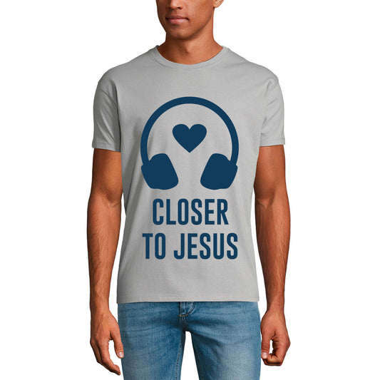 ULTRABASIC Men's Graphic T-Shirt Closer to Jesus - Religious Shirt for Musician