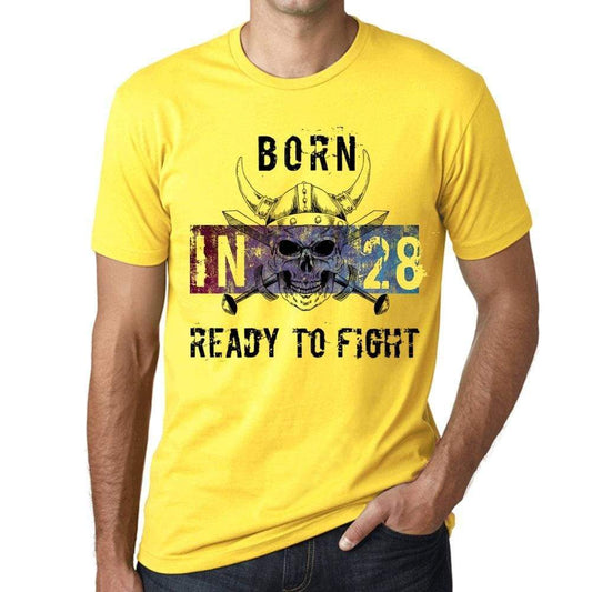 28 Ready To Fight Mens T-Shirt Yellow Birthday Gift 00391 - Yellow / Xs - Casual