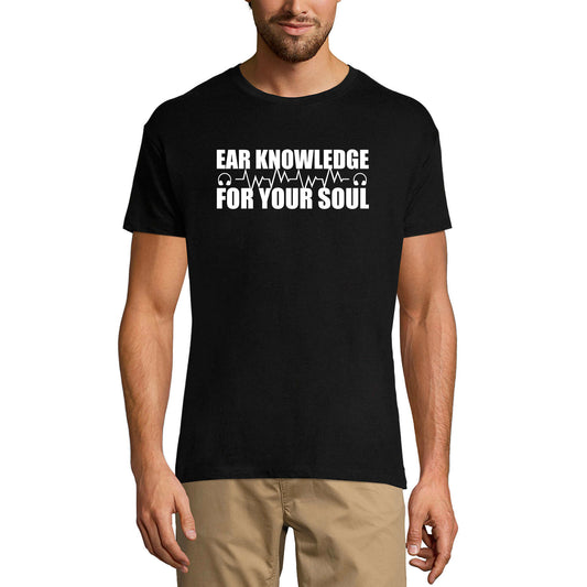 ULTRABASIC Men's T-Shirt Ear Knowledge For Your Soul - Music Sound Beat Shirt