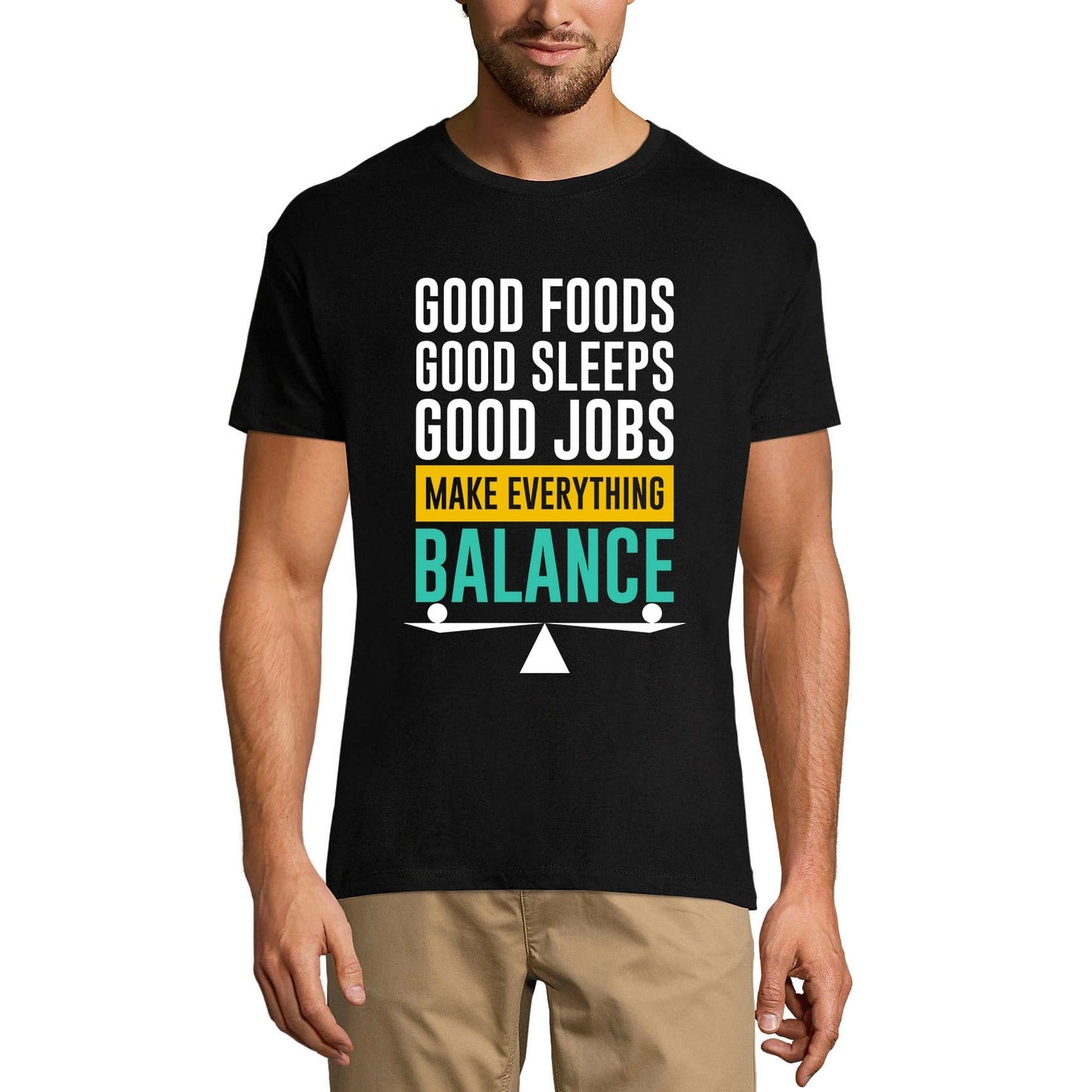 ULTRABASIC Men's T-Shirt Make Everything Balance - Novelty Gift Shirt for Men