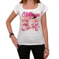 34 Oldham City With Number Womens Short Sleeve Round White T-Shirt 00008 - Casual
