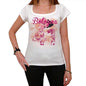 41 Bologna City With Number Womens Short Sleeve Round White T-Shirt 00008 - White / Xs - Casual