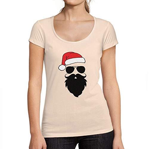 Ultrabasic - Femme Graphique Marrant Père Noël Cool de Noël T-Shirt Cadeau Tee Rose Crémeux